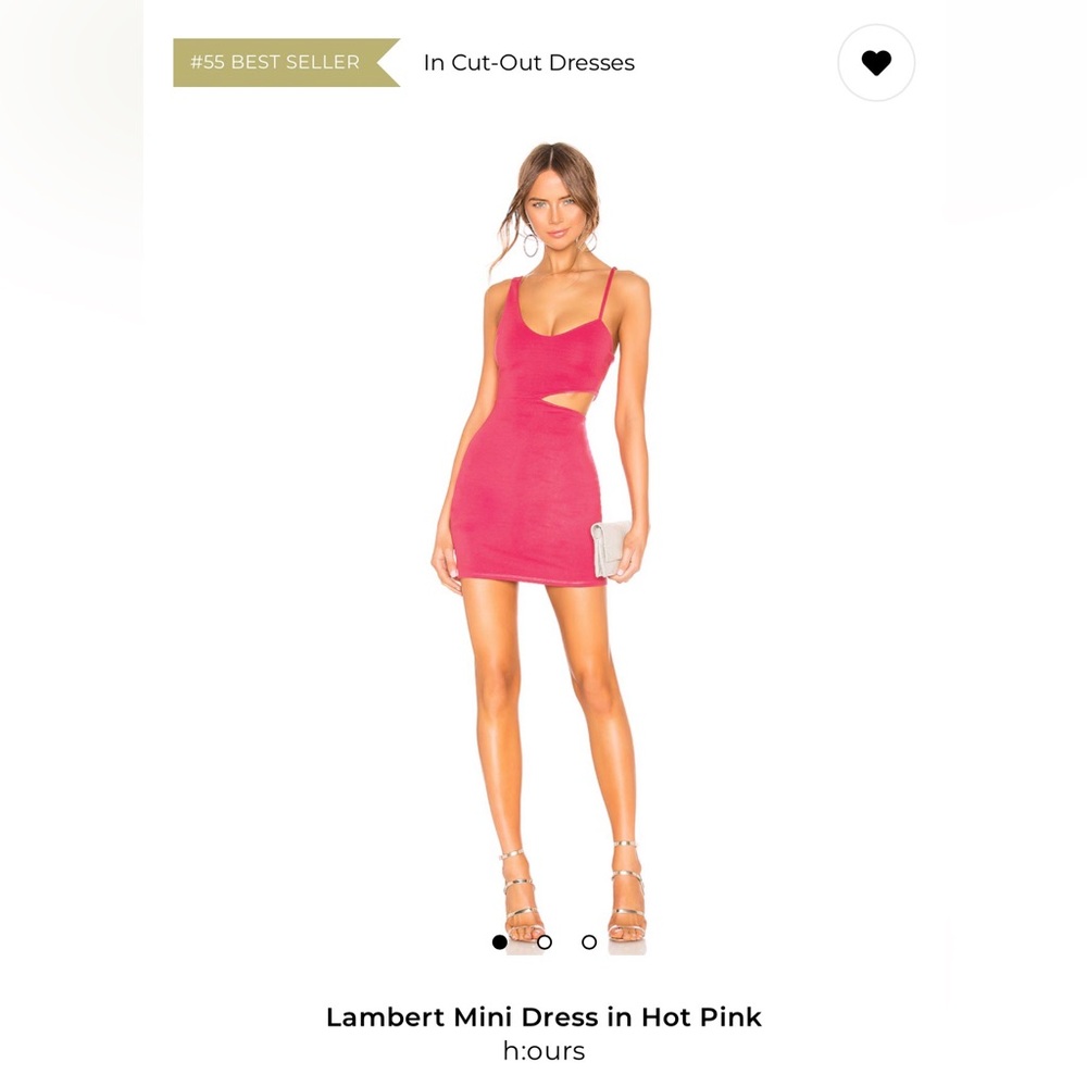 h:ours Lambert Mini Dress in Bold Pink